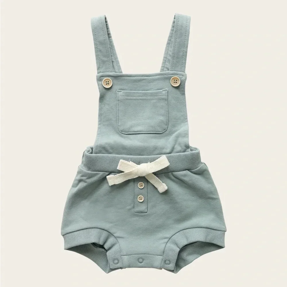 Jamie Kay Mason organic Cotton Playsuit One Piece Jumper in Lake Sea Green